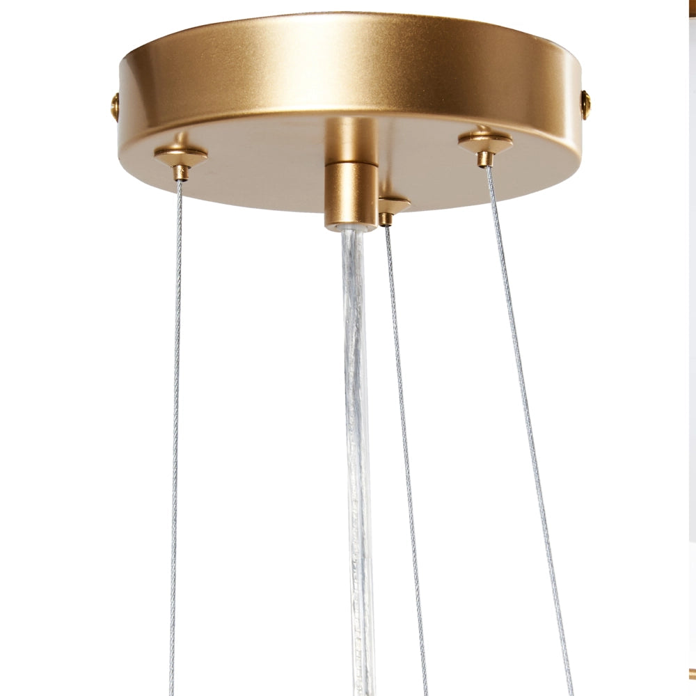 Ciondolo a 1 luce da soffitto in metallo dorato con paralume in ferro e gabbia a filo in stile industriale Soggiorno Camera da letto
