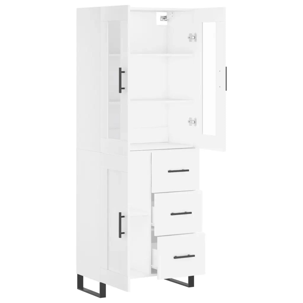 Credenza Bianca 69,5x34x180 cm in Legno Multistrato 3198681