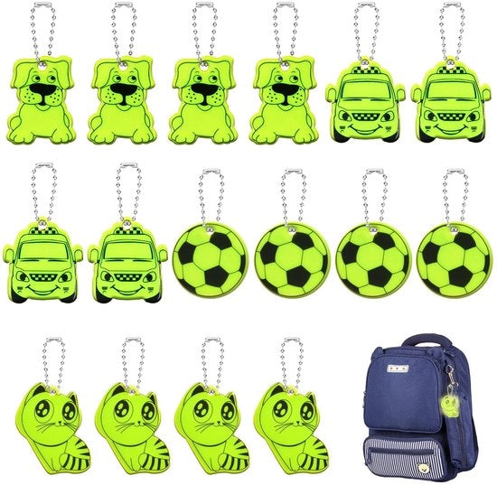 Hanger di sicurezza riflettente per bambini - 16 pezzi - Riflettori per abbigliamento e zaini - Adatto per -