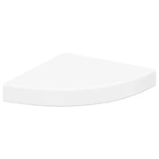 Scaffale Angolare a Parete | Mensola sospesa Bianco 25x25x3,8 cm in MDF