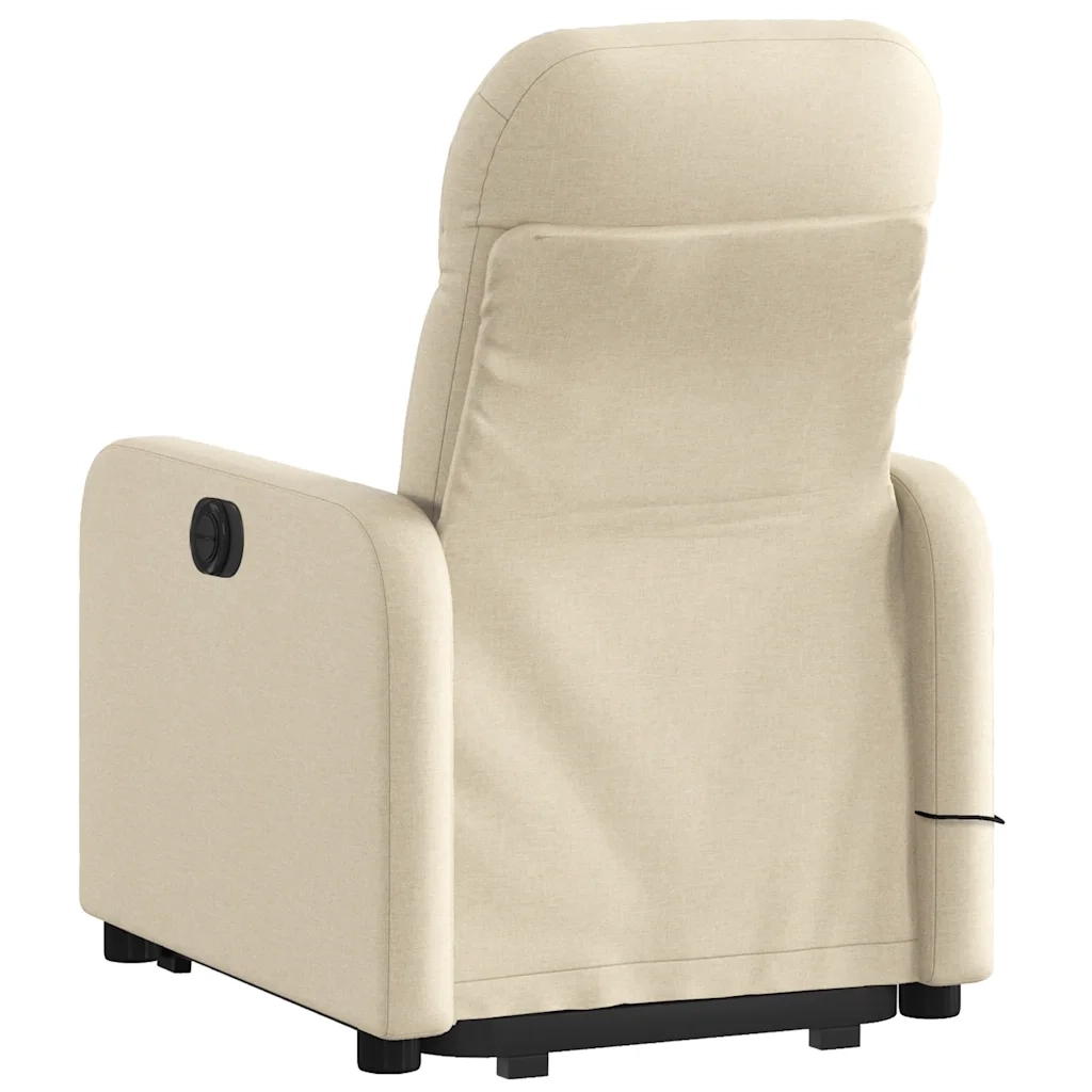Poltrona Alzapersona Massaggiante Elettrica Crema in Tessuto 3206830