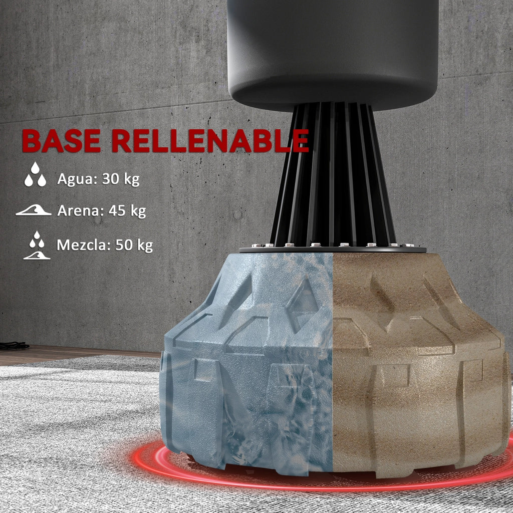 Sacco da boxe in piedi regolabile 175 cm ¨C zephmum ¨C nero