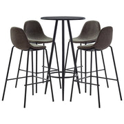 Set da Bar 5 pz in Tessuto Grigio Scurocod mxl 120210