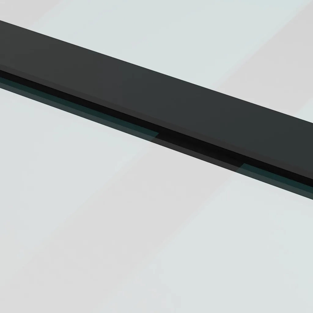 Porta Scorrevole con Ferramenta Nera 76x205 cm in Vetro ESG 3375903