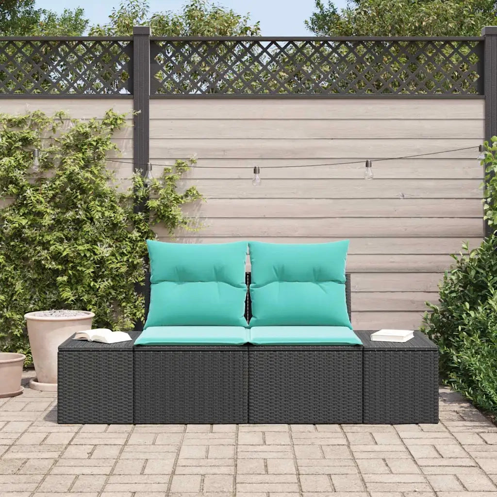 Divano da giardino con cuscino 184 x 62 x 69 cm polyrattan 42006800