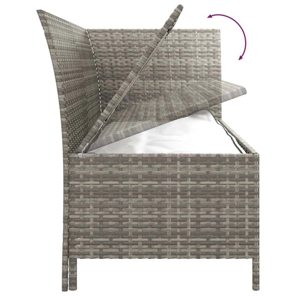 Set di mobili da giardino mobili da esterno set da 3 pezzi con cuscini resina intrecciata grigia 02_0015978