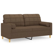 Divano a 2 Posti con Cuscini Marrone 140 cm in Tessutocod mxl 118939