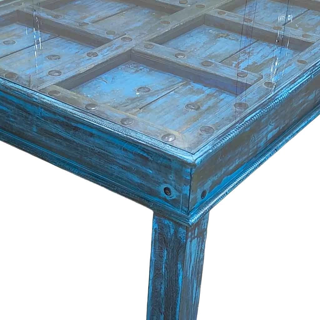 Tavolo in legno fatto a mano 164x101x76h cm
