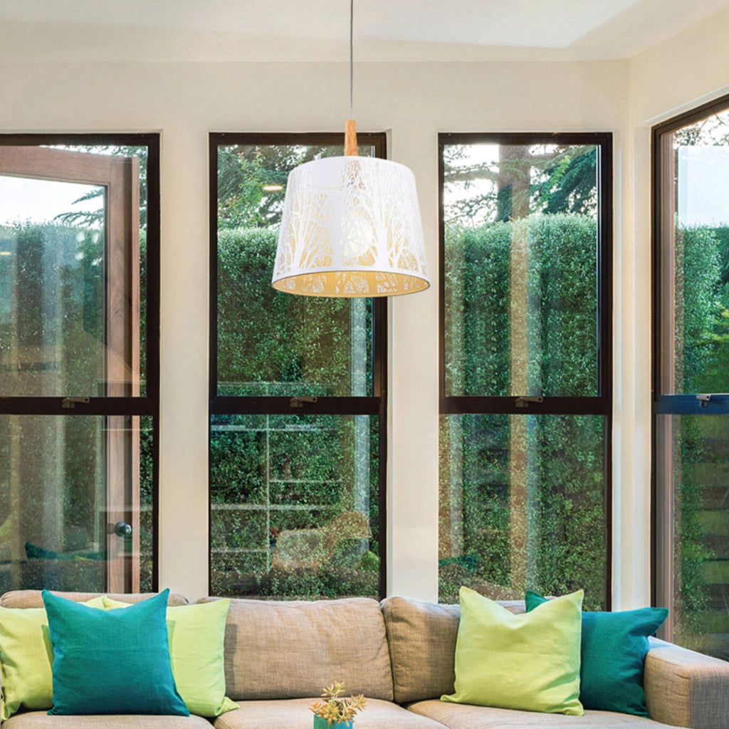 Maytoni Sospensione contemporanea Lantern 1 luce E27 bianco metallo diffusore metallo bianco