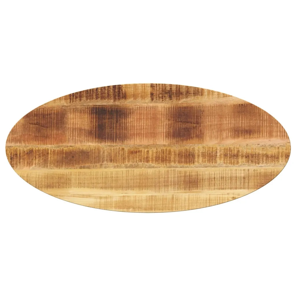 Piano Tavolo 100x40x2,5 cm Ovale in Legno Massello di Mango