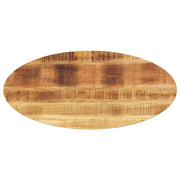 Piano Tavolo 100x40x2,5 cm Ovale in Legno Massello di Mango