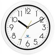 Cassa d'orologio esterna 28 cm, Impermeabile, Orologio da giardino esterno Resistente alle intemperie, Facile da leggere, Silenzioso, Orologio da parete a batterie per esterno, per piscina, balcone, bagno (Bianco)