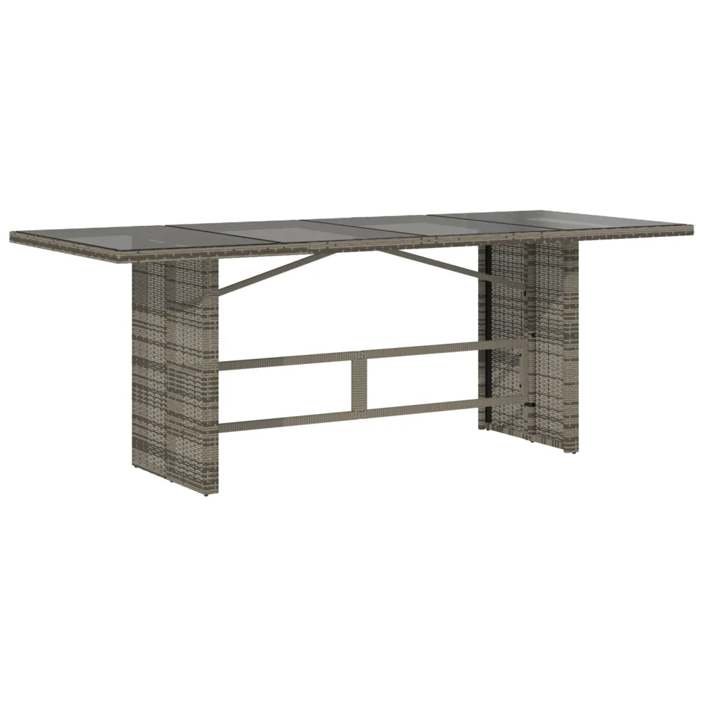 Set da Pranzo da Giardino 7 pz con Cuscini in Polyrattan Grigio 3212257