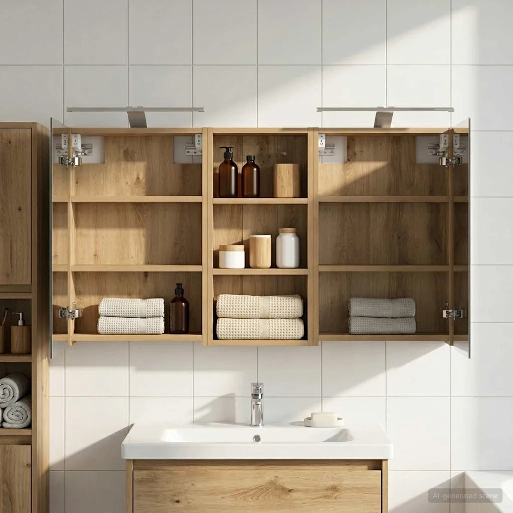 Set di Armadi da Bagno con porta 3 pcs 110 x 10,5 x 60,5 cm 3403727