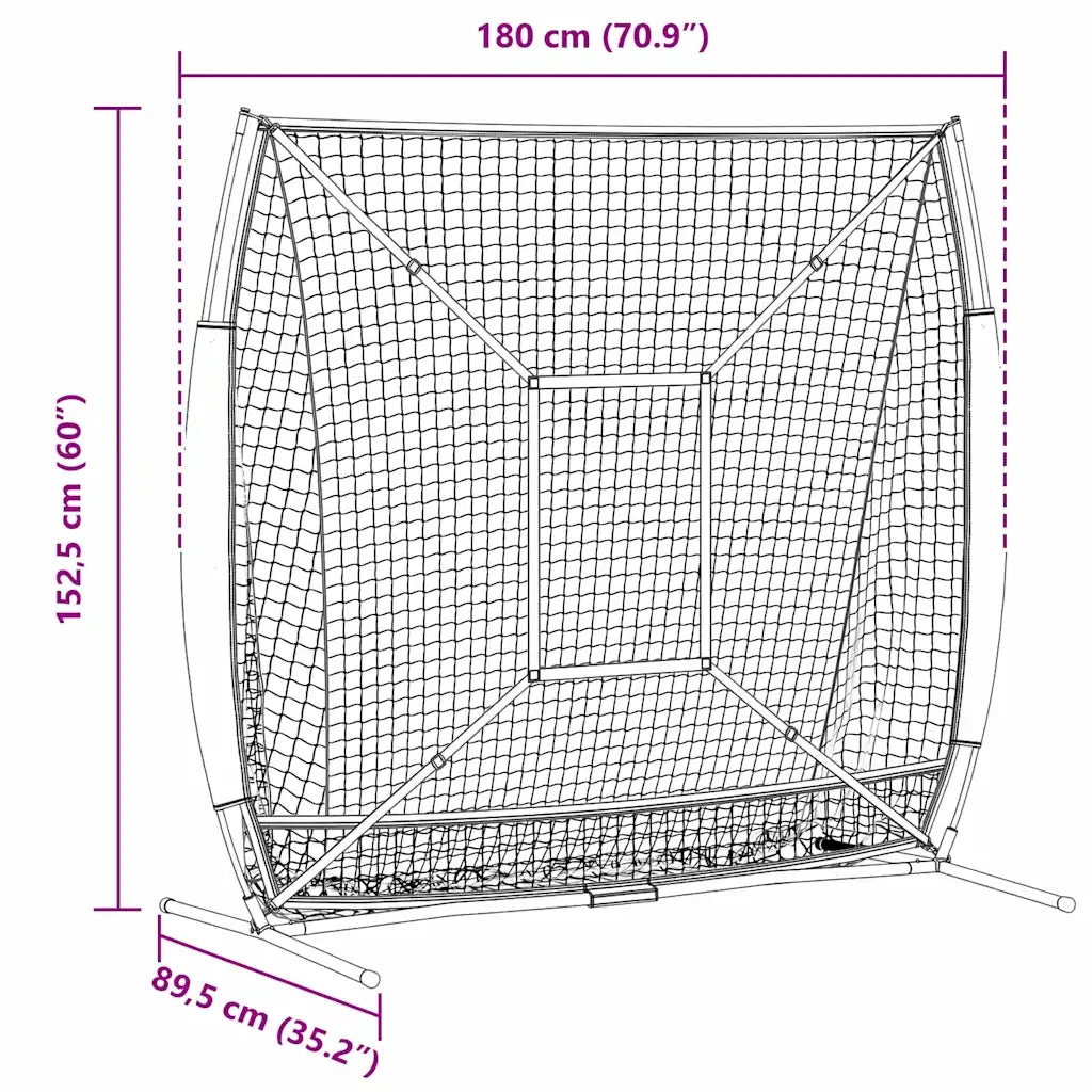 Rete da pratica per baseball 180 x 89,5 x 152,5 cm CFW7085492