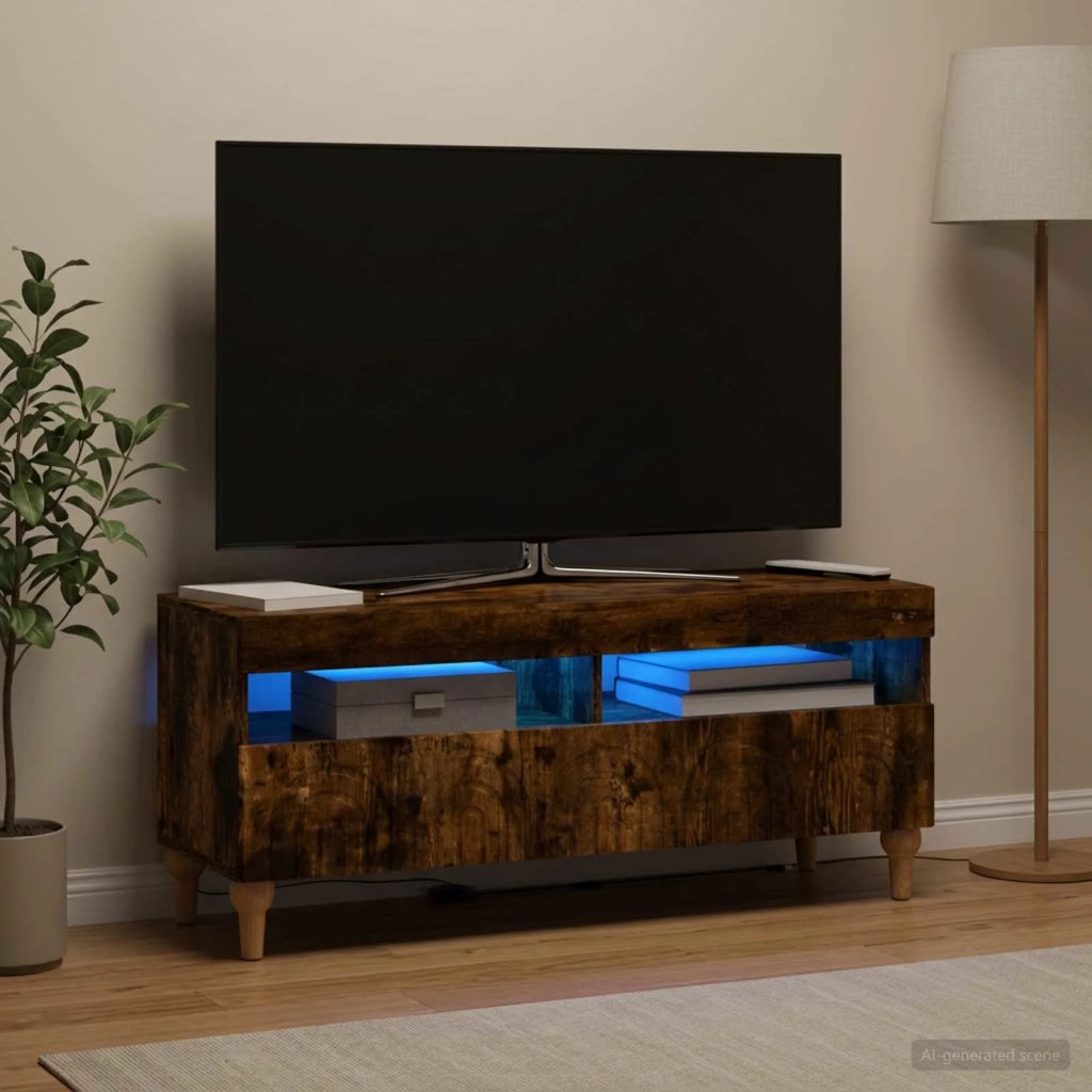 Mobile TV LED Rovere Fumo Legno ingegnerizzato 896330