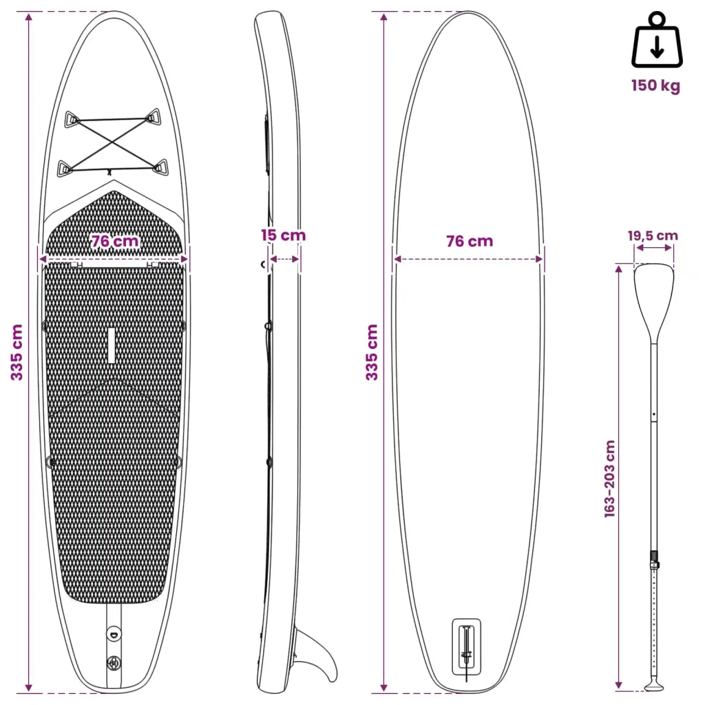 Tavola da Paddle Gonfiabile SCYLLA 335 x 76 x 15 cm Blu per 42039118