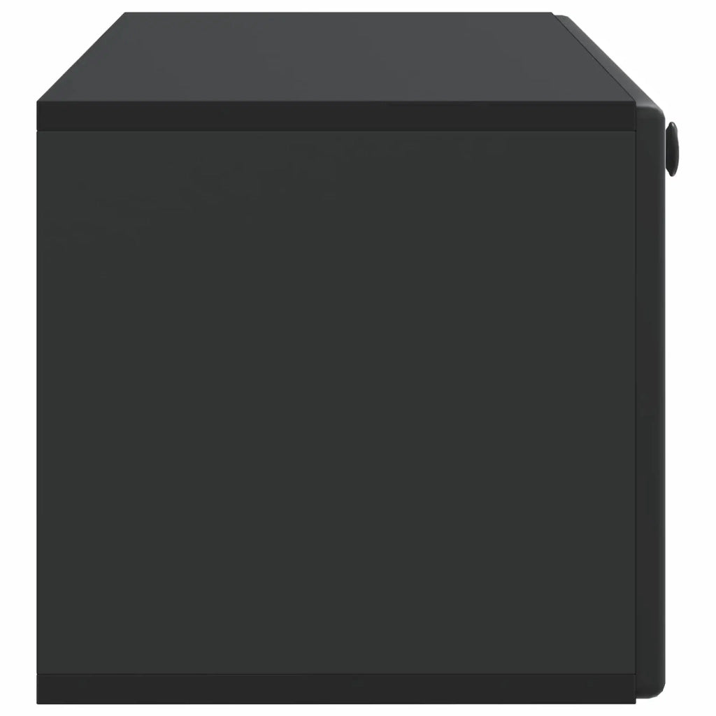 Mobile Porta TV da Muro-Credenza per TV sospesa 98 x 31 x 30 cm Nero
