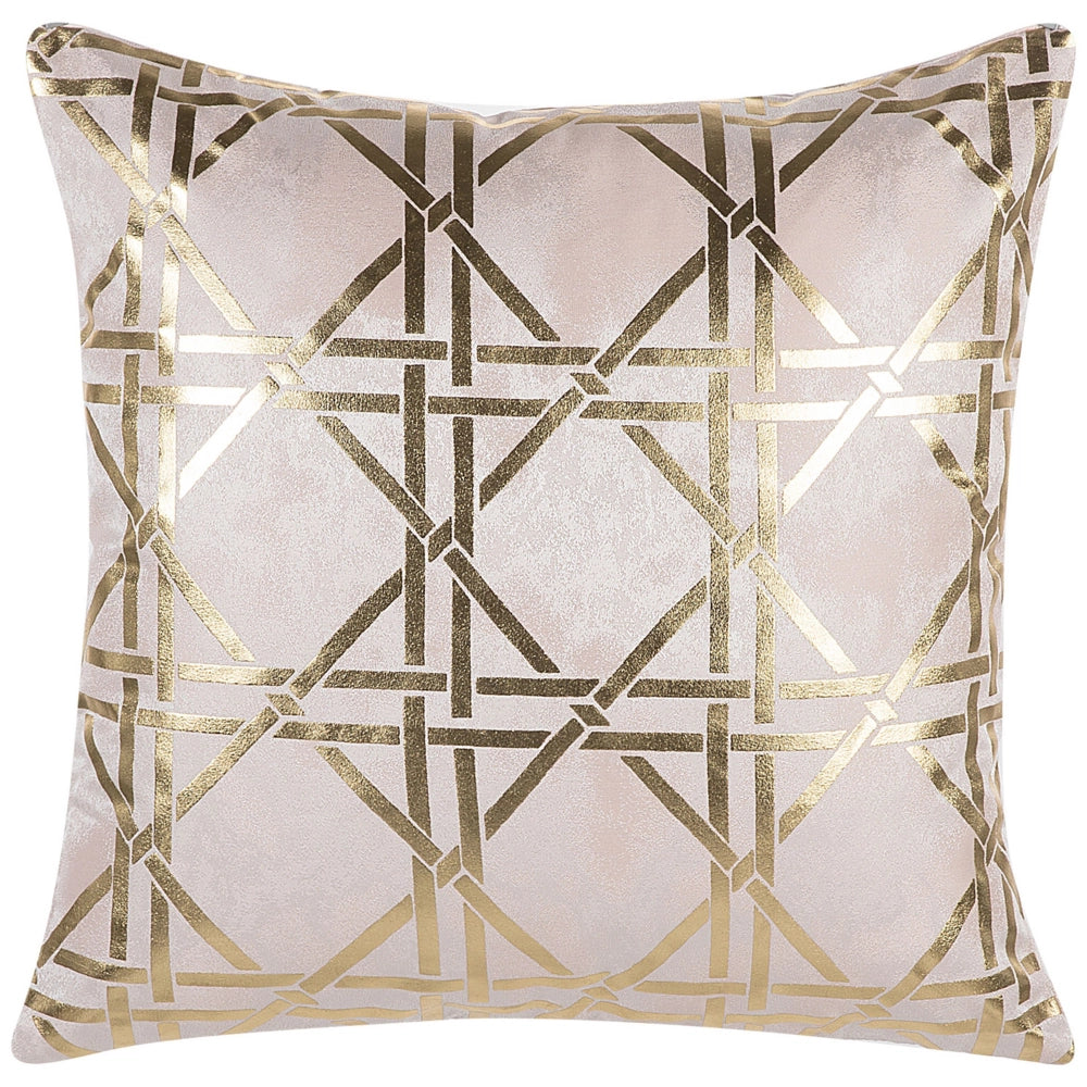 Set di 2 cuscini decorativi Motivo geometrico diamante rosa 45 x 45 cm stampa Accessori decorativi glamour