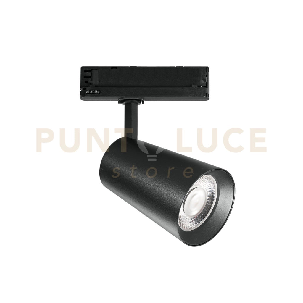 FARO BINARIO LED KONE NERO IN ALLUMINIO 42W 4230LM 4000K 24,5X15X10 CM.