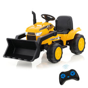 Trattore elettrico 114 x 58 x 59 cm con telecomando 2.4G e ampio sedile in PP giallo 20_0019180