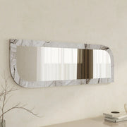 Grana, Specchio Forma Rettangolare, 120x40h cm Grigio Marmo