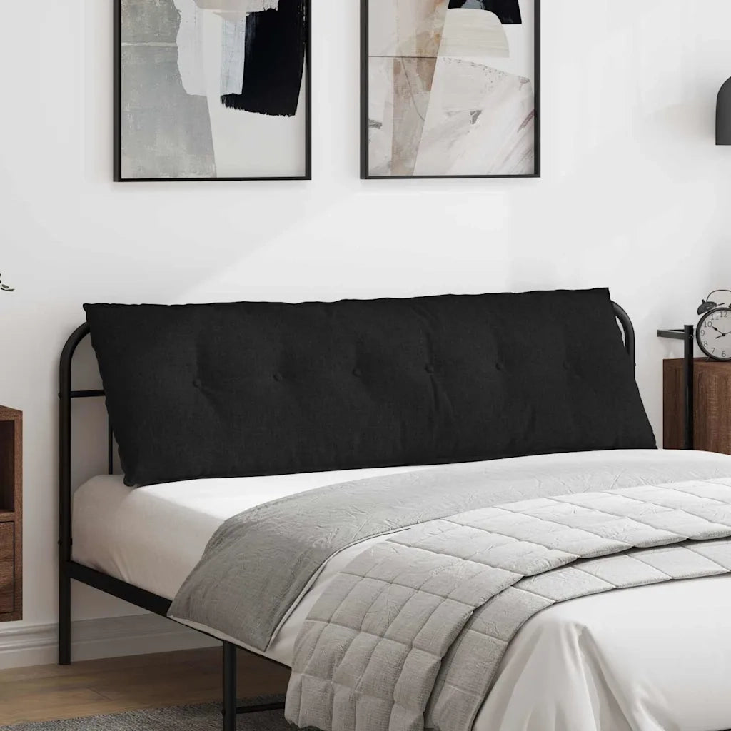 Cuscino per Schiena Nero 160 x 19 x 50 cm Tessuto 42014875