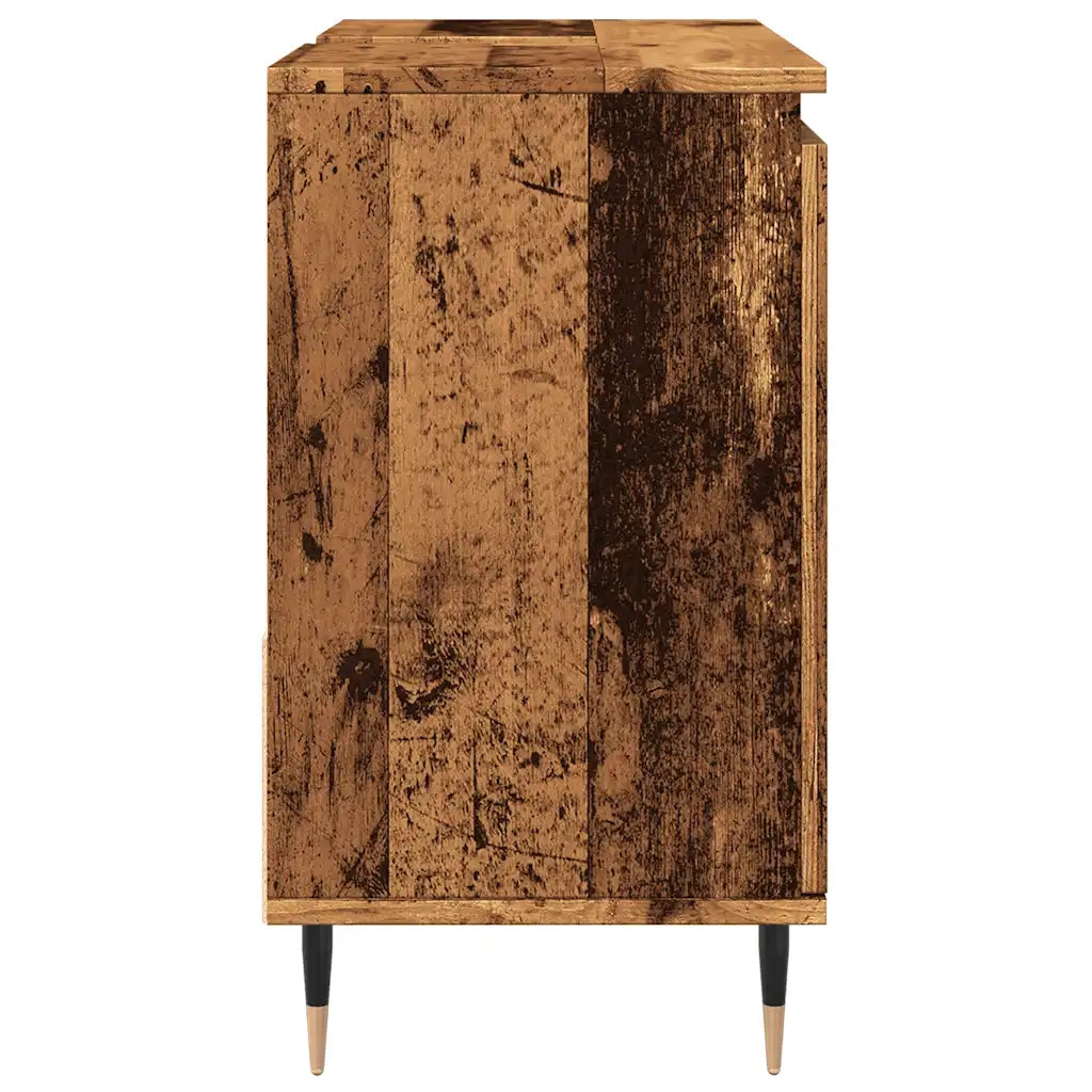 Armadietto da Bagno Legno Antico 65x33x60 cm in Truciolato 857223