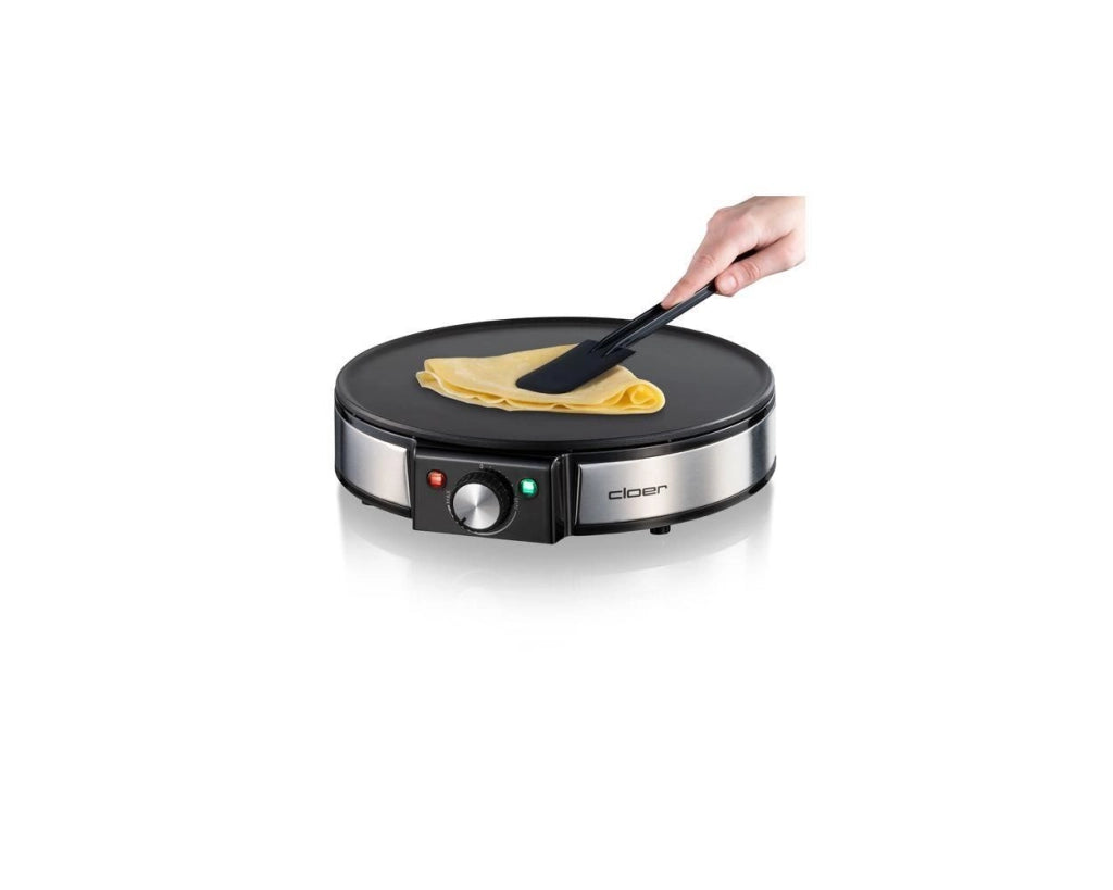 Cloer 6630 crepiera 2 crepe Nero, Acciaio inossidabile