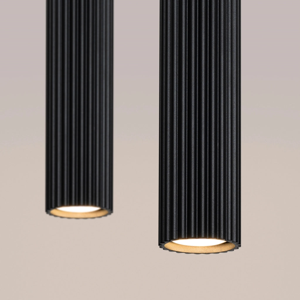 Lampada a sospensione nera 2 luci GU10 Gravio PureLume