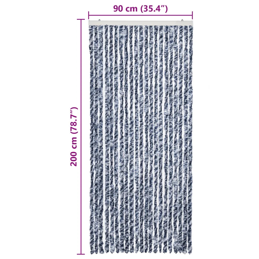 Zanzariera Blu e Bianco 90x200 cm Ciniglia CFW6265492