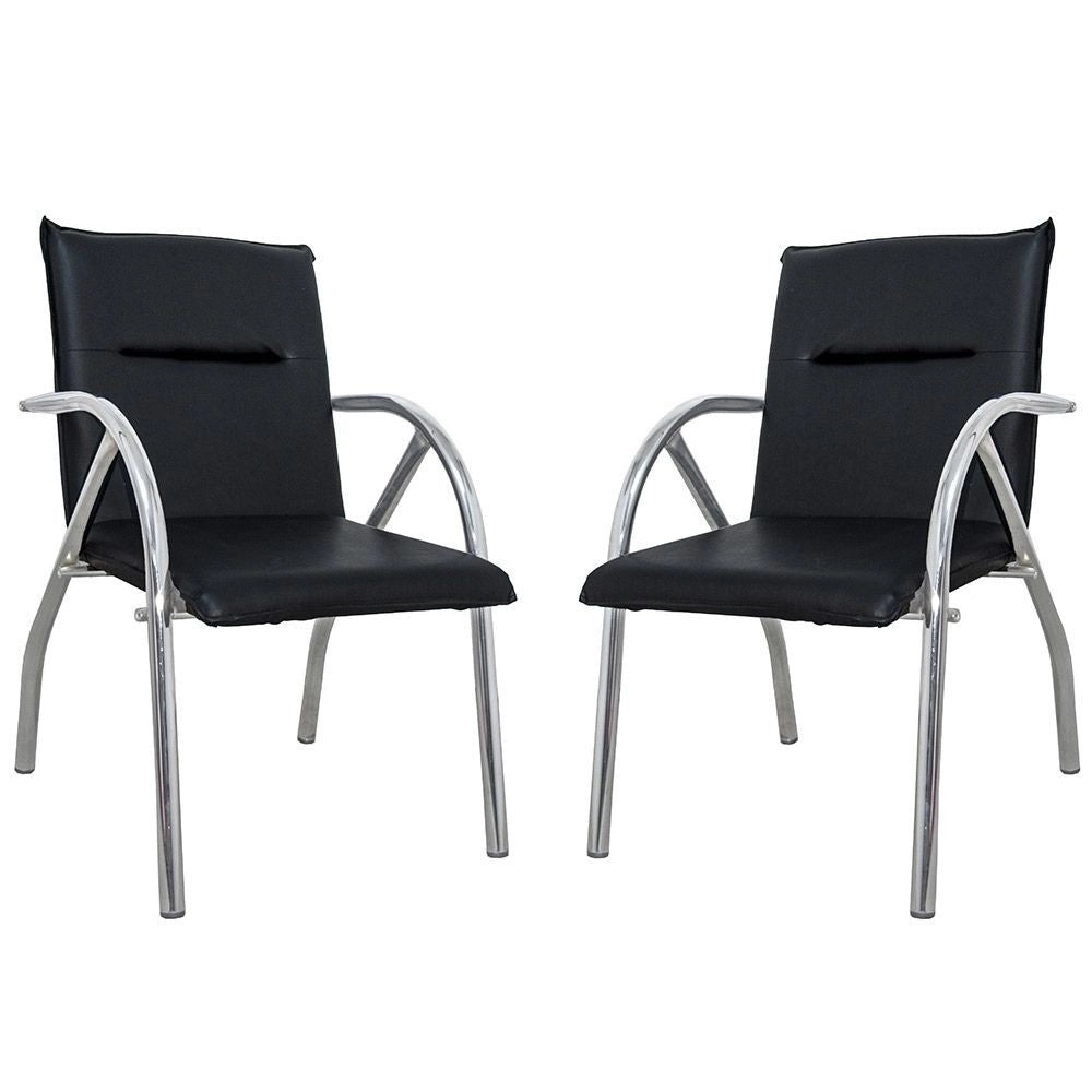 Sedia attesa sala ospiti Karisma ecopelle nera