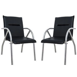 Sedia attesa sala ospiti Karisma ecopelle nera