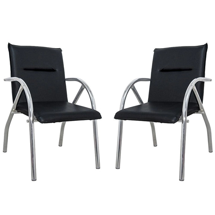 Sedia attesa sala ospiti Karisma ecopelle nera