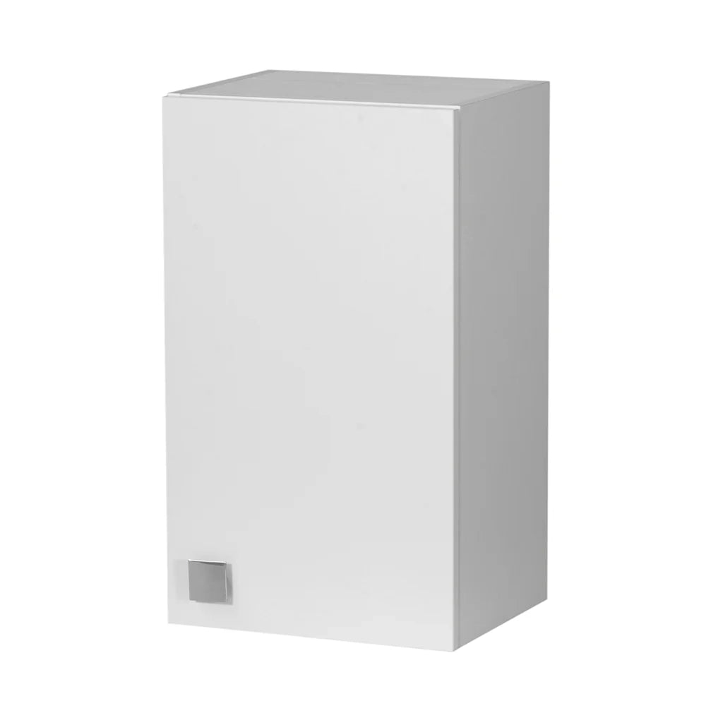 Pensile 1 Anta Bianco Frassinato 40×69×33 cm | Mobile Sospeso Salvaspazio con Ripiano Regolabile | Già Assemblato per Bagno, Cucina, Lavanderia e Ingresso