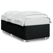 Letto singolo | Letto per adulti | Giroletto senza Materasso Nero 100x200 cm in Tessuto