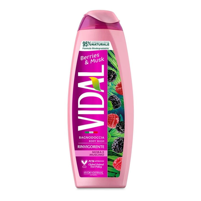VIDAL BERRIES & MUSK BAGNODOCCIA RINVIGORENTE MORA E MUSCHIO 500 ML