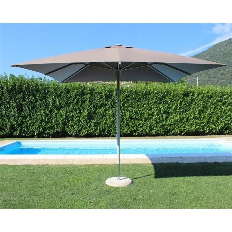 OMBRELLONE BRIAN CON TELO TAUPE 3 X 3 MT