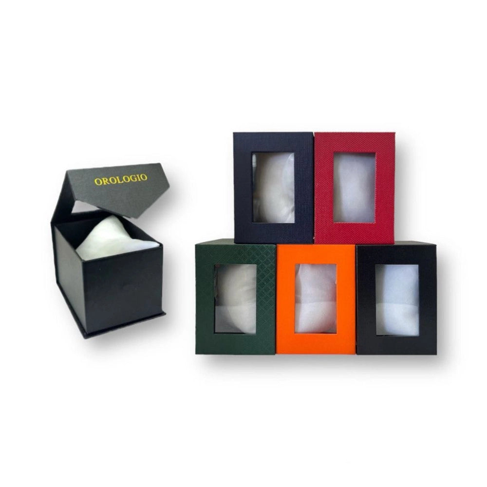 Trade Shop - Scatola Porta Orologio Con Finestra Trasparente E Cuscino Elegante -