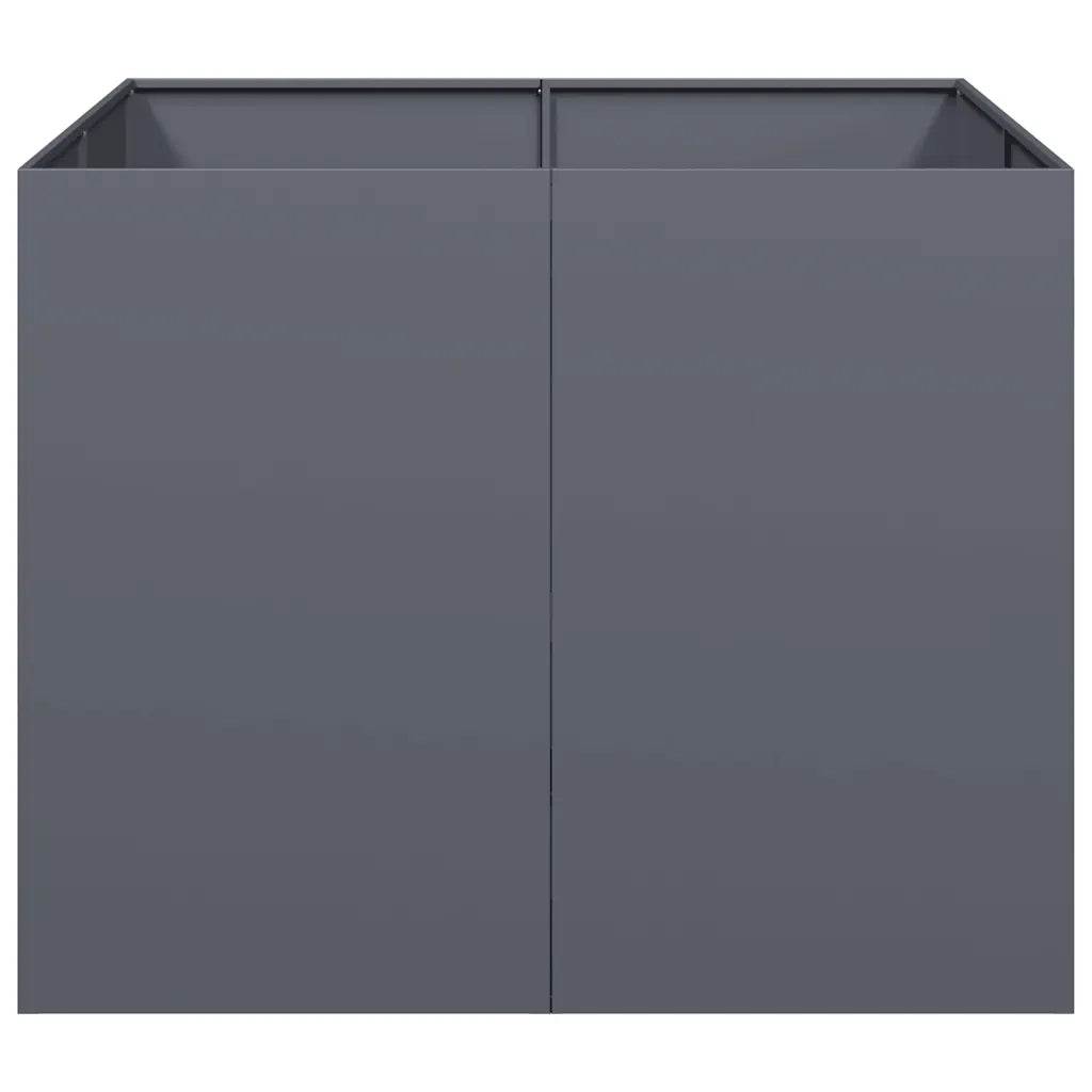 Fioriera Antracite 100x100x80 cm in Acciaio 860824