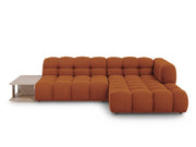 Cosmopolitan Design - Divano angolare modulare destro "Sky" 4 posti in velluto terracotta 