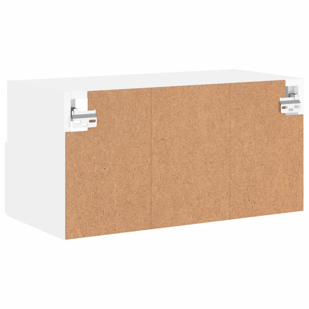 Mobile TV a Parete | Armadietto TV | Mobile Porta TV Bianco 60x30x30 cm in Legno Multistrato