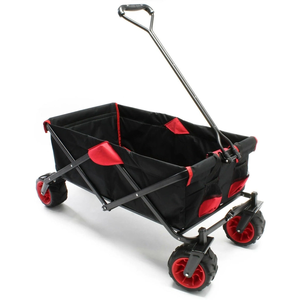Carrello da trasporto pieghevole carrello a mano carrello da giardino 110 x 50 x 121 cm carrello da spiaggia pieghevole 16_0000764