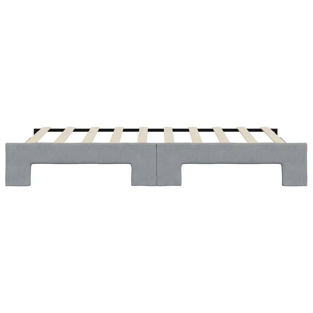 Divano letto | Sof¨¤ letto | Letto singolo Estraibile Grigio Chiaro 100x190 Tessuto