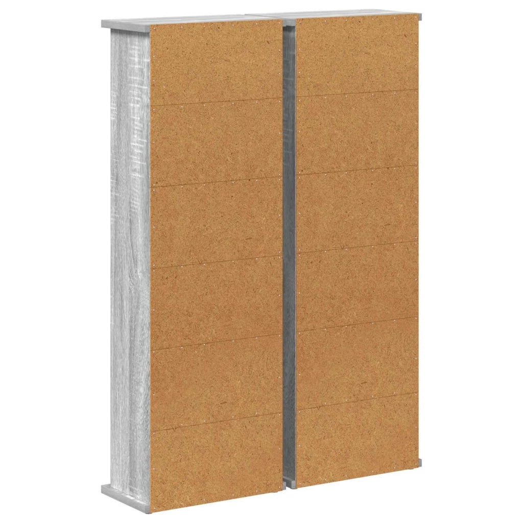Mobile per CD 2 pz Sonoma grigio 60 x 17 x 92 cm 8012757