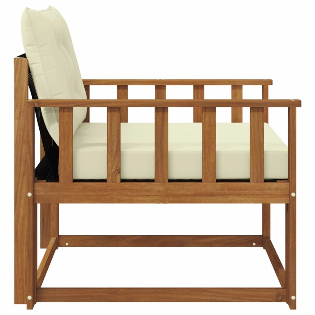 Set di divani da esterno-Sofa da giardino Legno di Acacia Massello e Textilene 135958