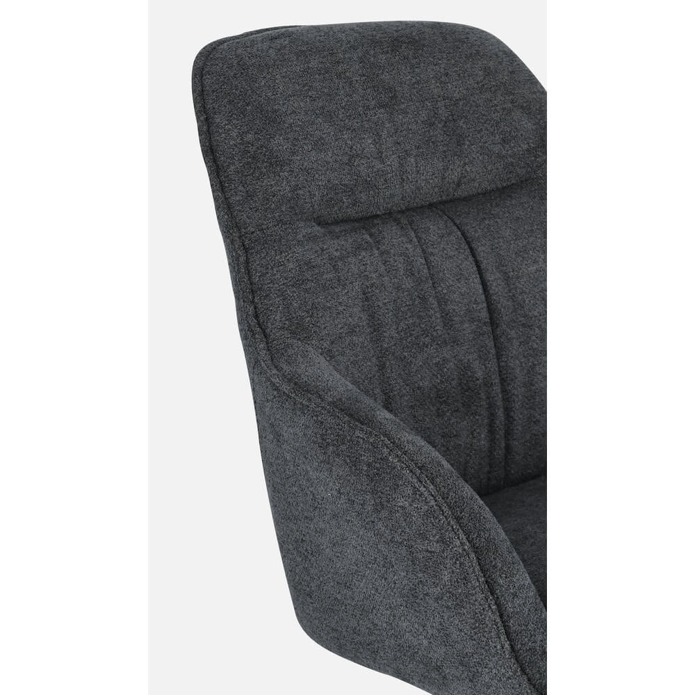 Set di 2 Poltrone Imbottite in Tessuto con Braccioli e Gambe in Acciaio - EFFORTLESS