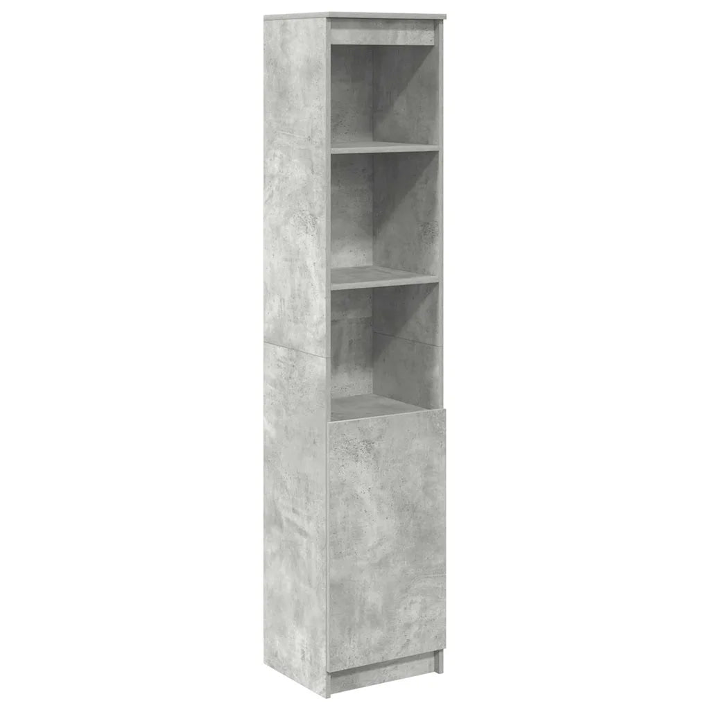 Credenza Grigio Cemento 37,5x35x180 cm in Legno Multistrato 861673