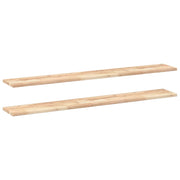 2 pz Mensole da Parete | Scaffali a Parete | Ripiano a parete 120x20x2 cm Legno Acacia Non Trattato
