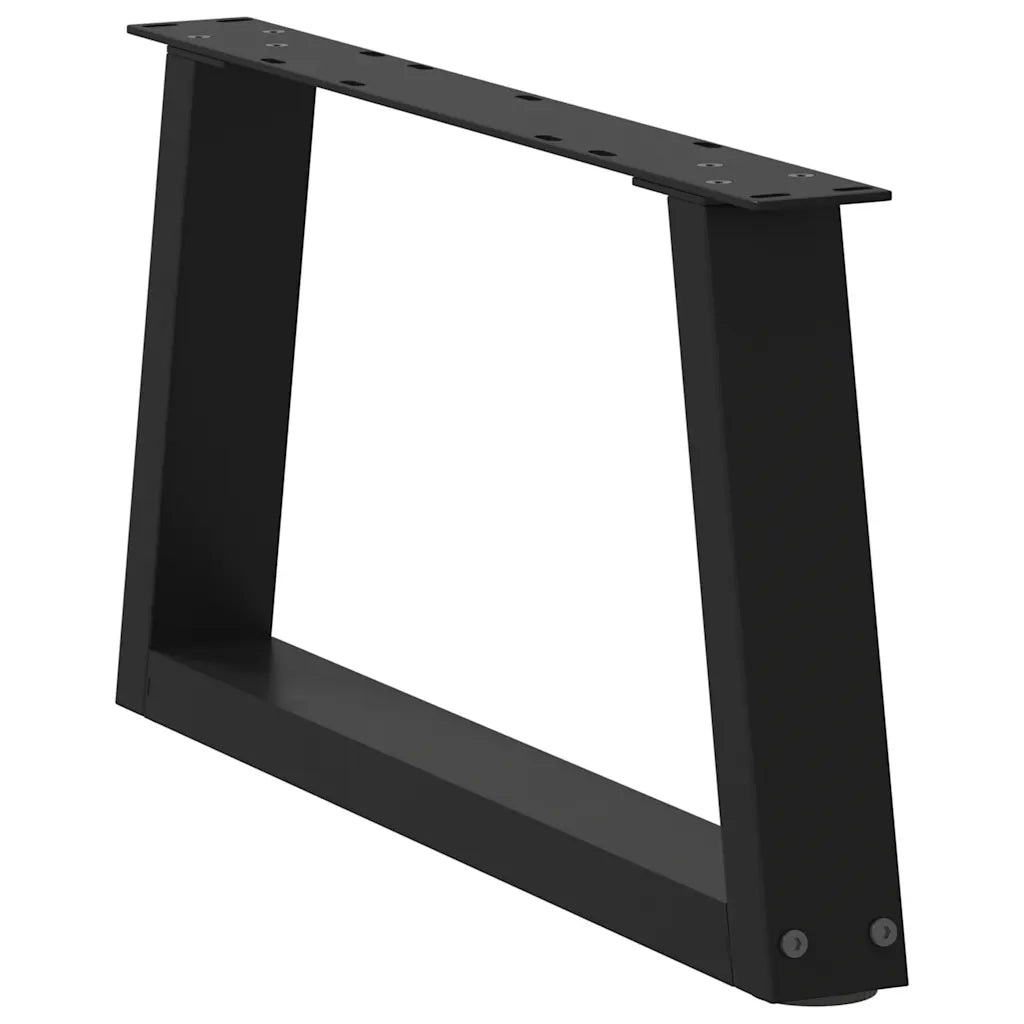 Gambe per Tavolino da Caffè a Forma di V 2 pz Nere 60x(30-31,3) cm Acciaio 4012532